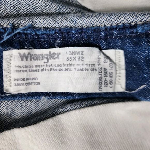 Wrangler 13MWZ Jeans MENS SIZE 33X32 Cowboy Rodeo Cut Blue Denim VINTAGE USA - Picture 9 of 10